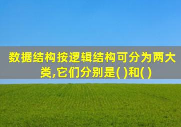 数据结构按逻辑结构可分为两大类,它们分别是( )和( )